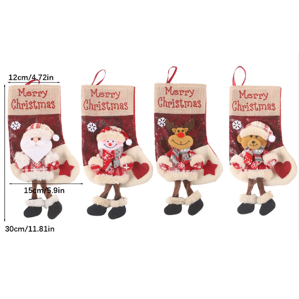 Christmas Stocking Hanging - Large Santa Christmas Stocking for Hanging