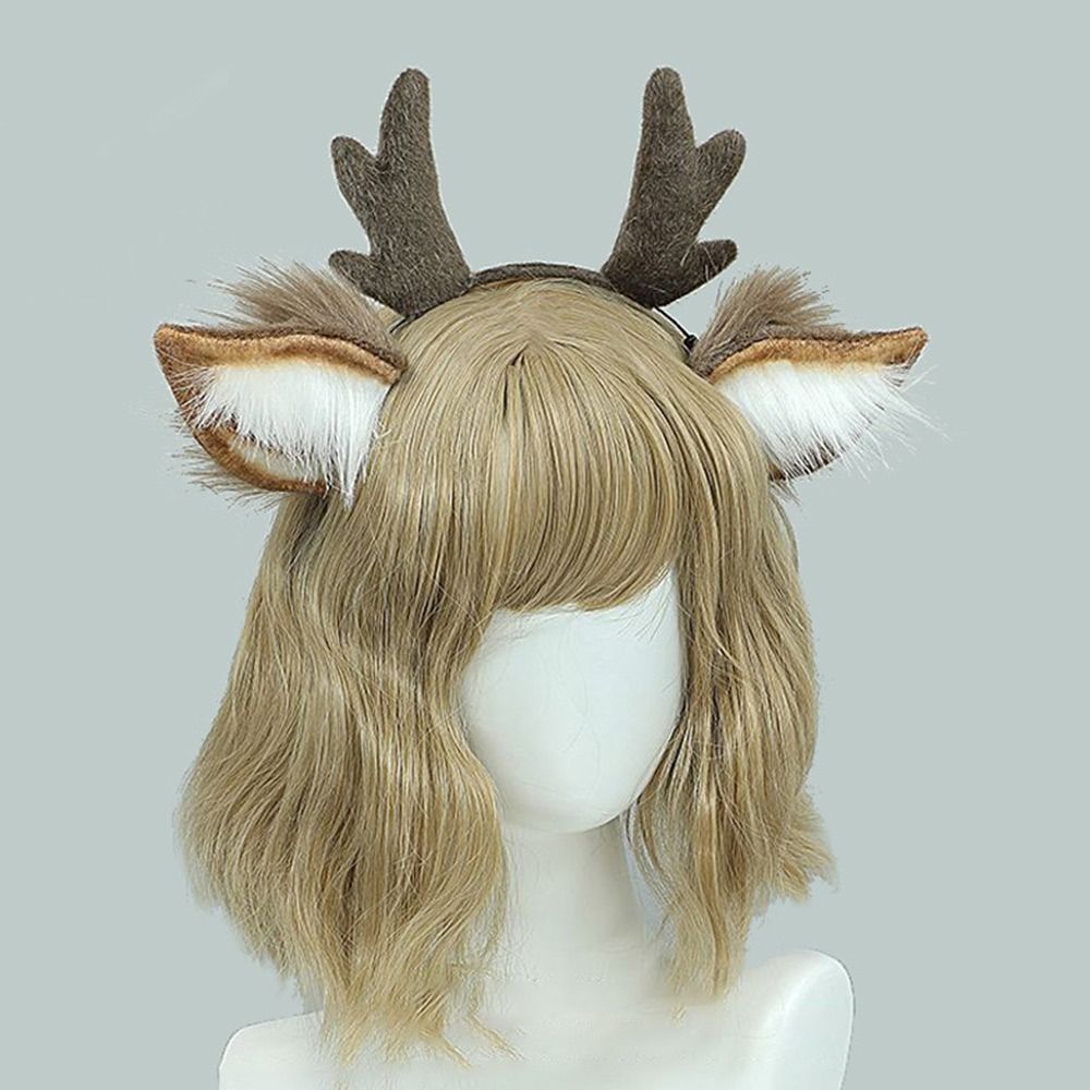 Reindeer Antlers Headband - Unisex Deer Ears Reindeer Antler Headband