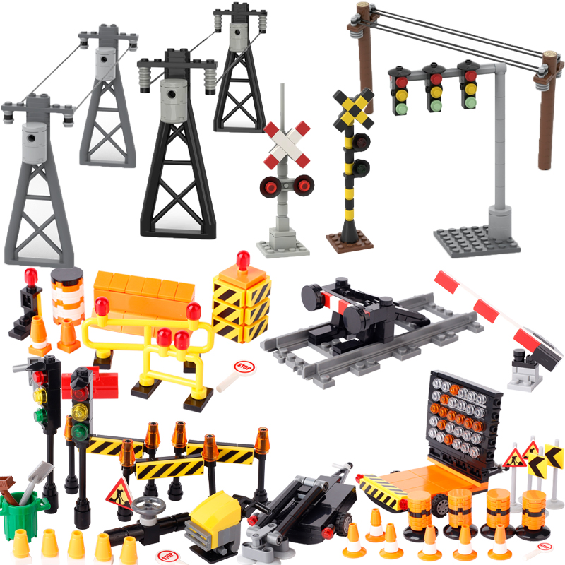 Lego Set City - MOC City Barricade Building Blocks Traffic