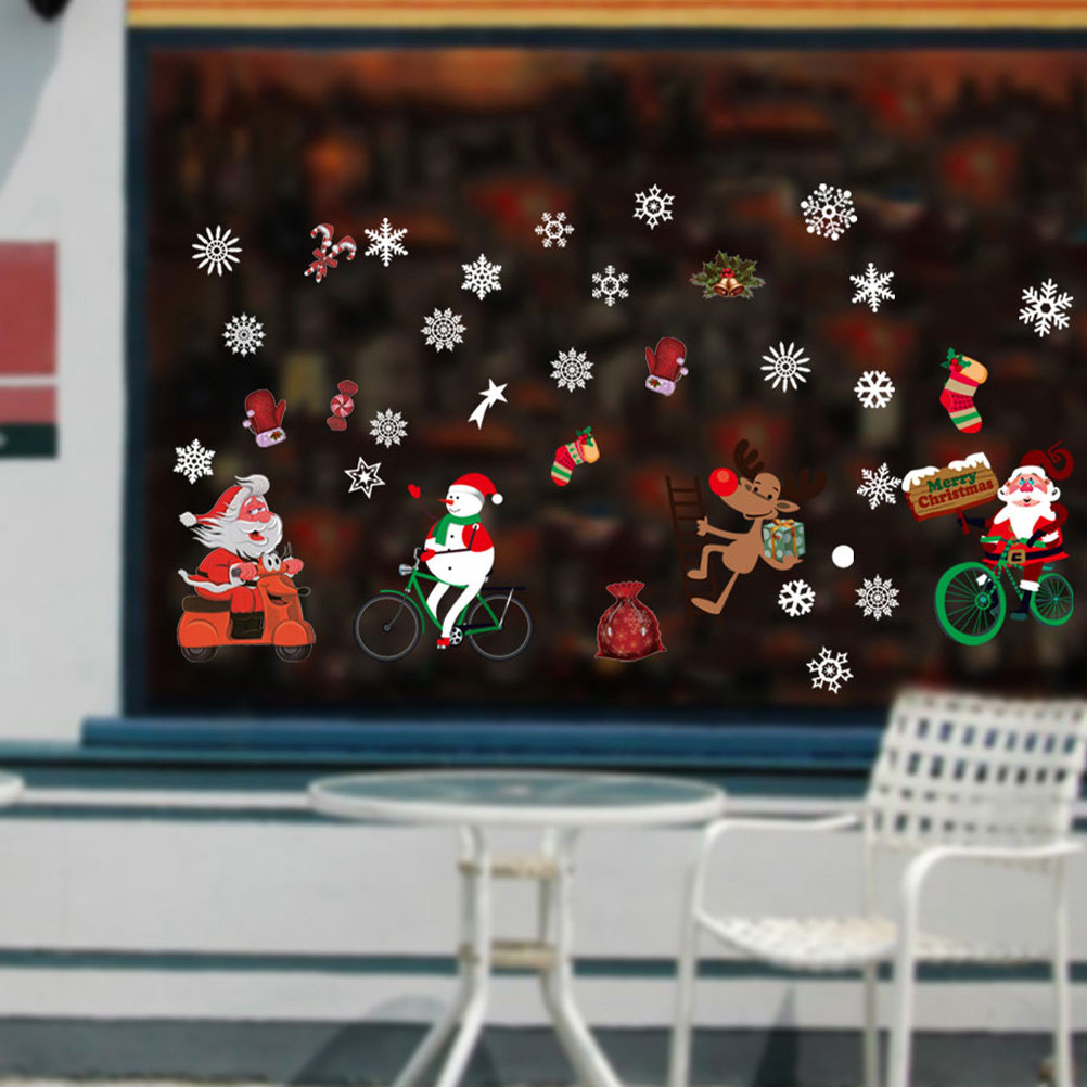 Window Winter Sticker Scene Ho - огляд і ціна Snowflake Window Decal