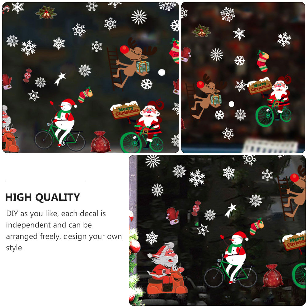 Window Winter Sticker Scene Ho - огляд і ціна Snowflake Window Decal