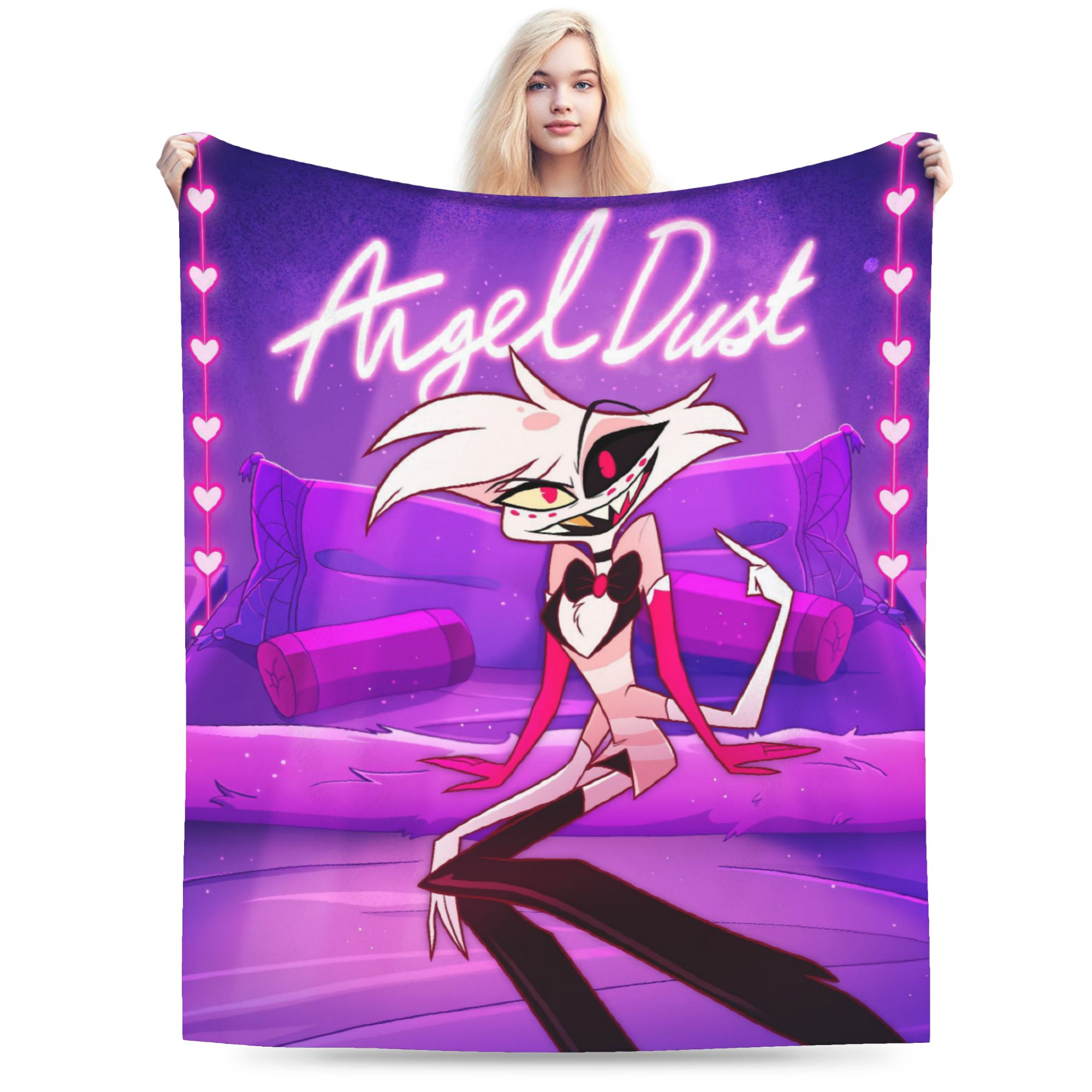 Cartoon Hazbins Hotels  Angel  - огляд і ціна Christmas Throw Blanket
