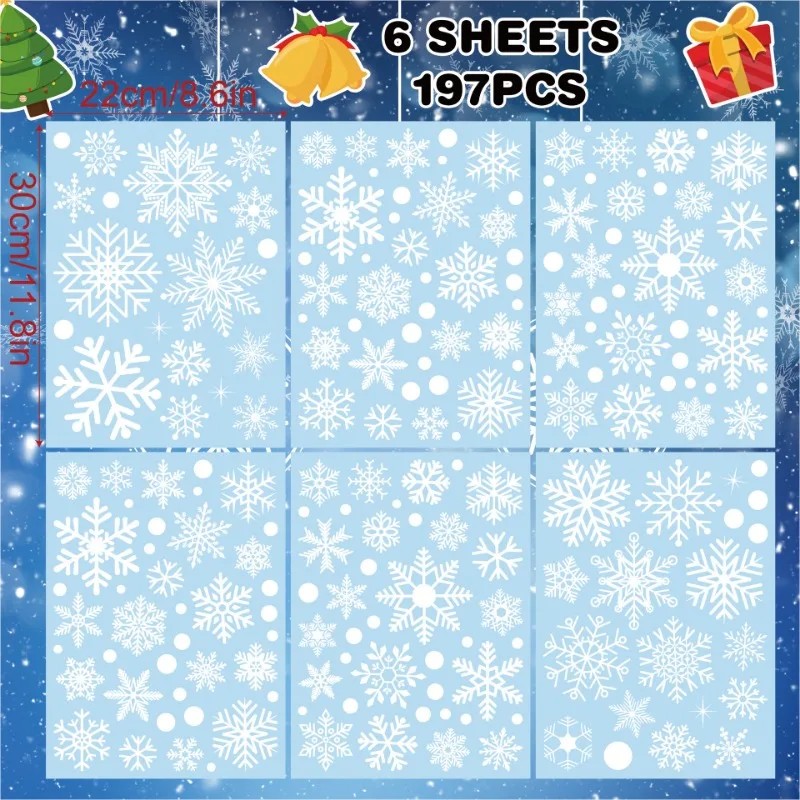 christmas window clings snowfl - огляд і ціна Snowflake Window Decal