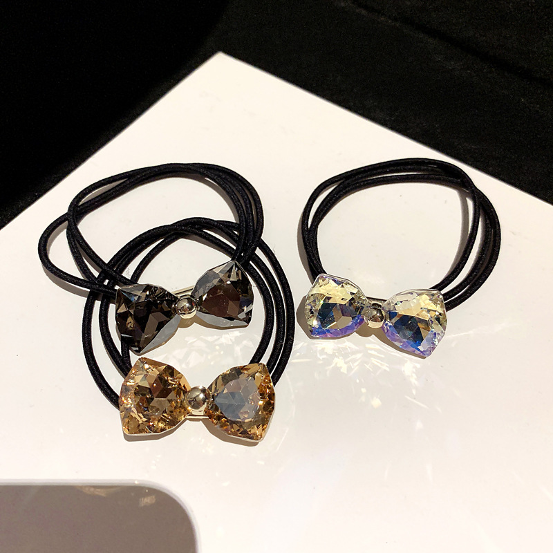 Rhinestone Bow Hair Ropes Set  - огляд і ціна Ribbon Bow Gift
