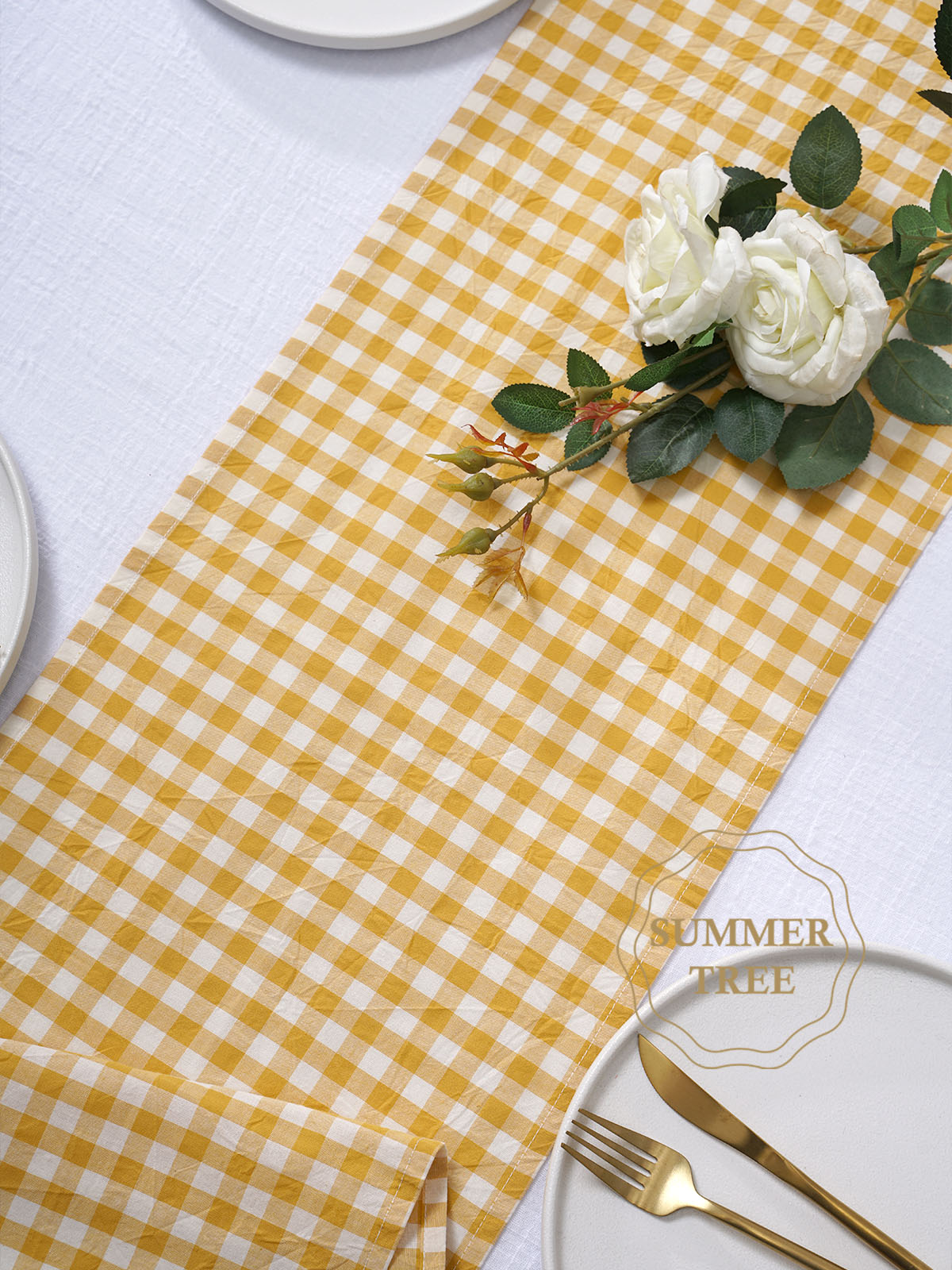 Rustic Plaid Cotton Table Runn - огляд і ціна Christmas Throw Blanket