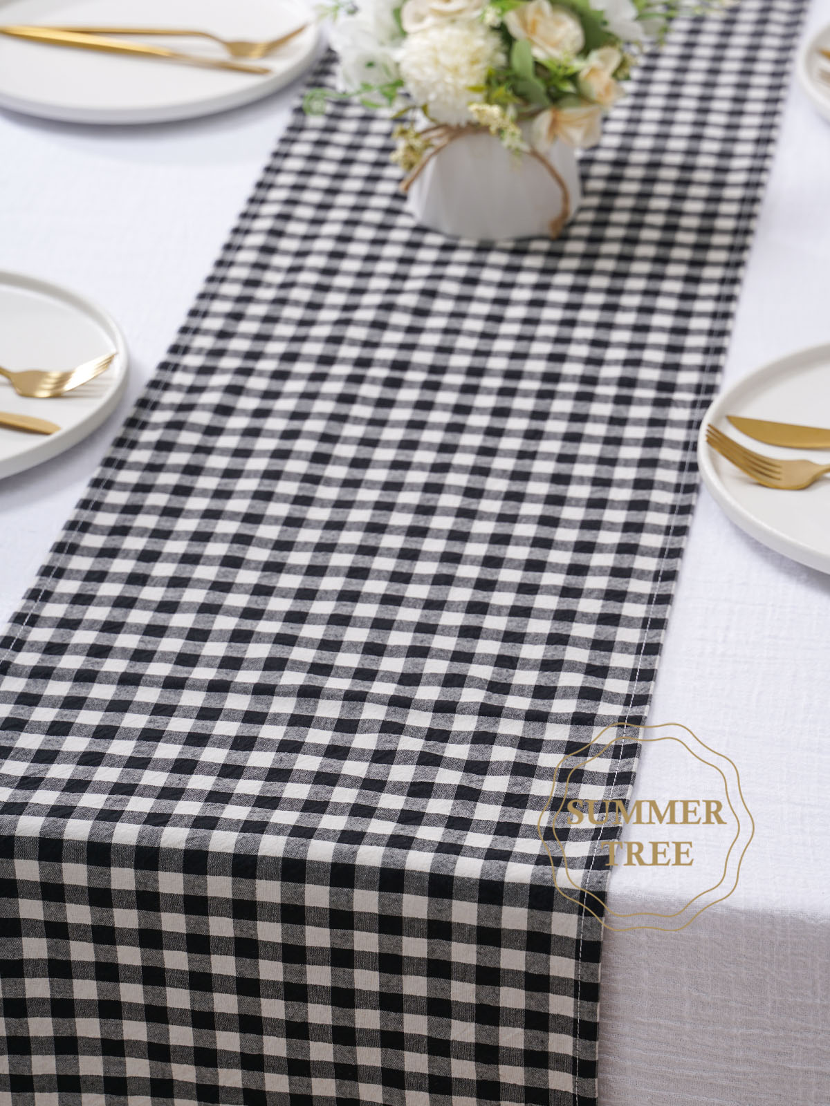 Rustic Plaid Cotton Table Runn - огляд і ціна Christmas Throw Blanket