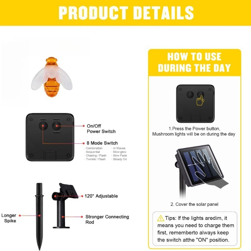 Solar Bee String Light 7m 50 L - огляд і ціна Led Fairy String Lights