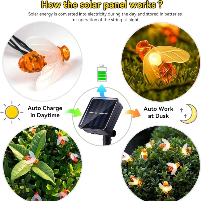 Solar Bee String Light 7m 50 L - огляд і ціна Led Fairy String Lights