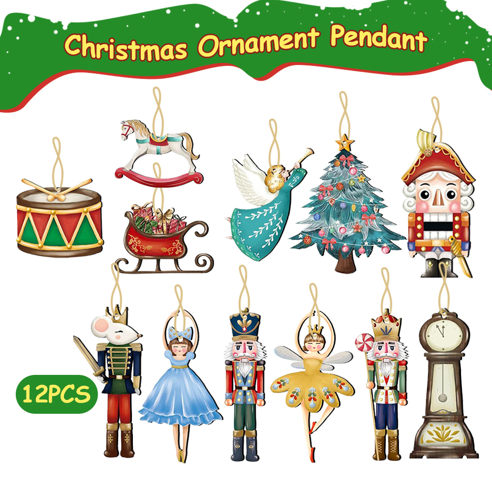 12Pcs/Set Wooden Nutcracker Pu - огляд і ціна Nutcracker Figurine