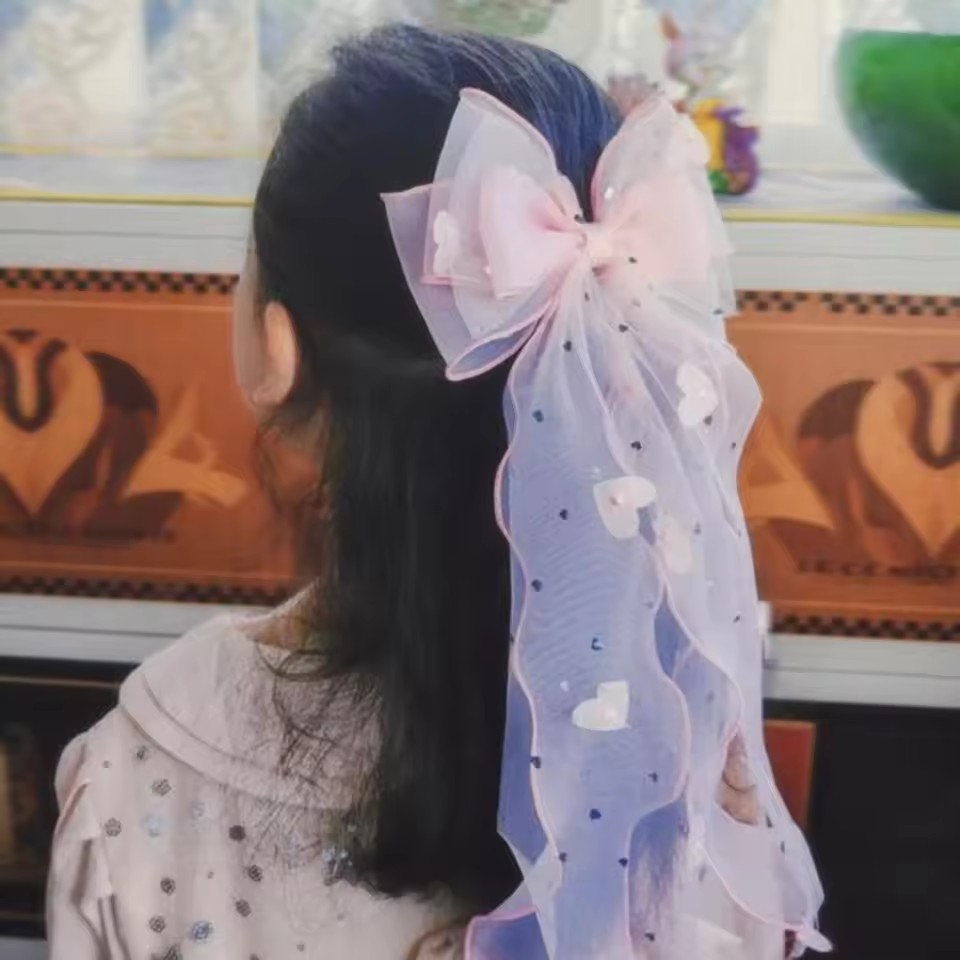 Korean Fairy Mesh Bow Hair Cli - огляд і ціна Ribbon Bow Gift