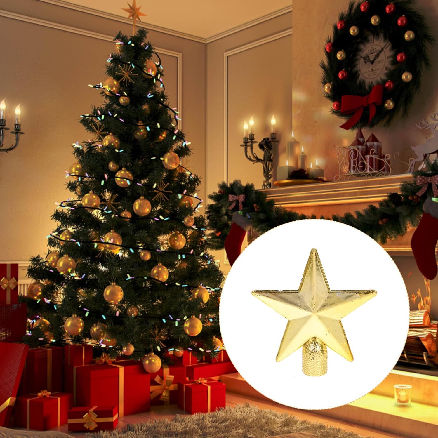 6cm Mini Christmas Tree Topper - огляд і ціна Star Tree Topper