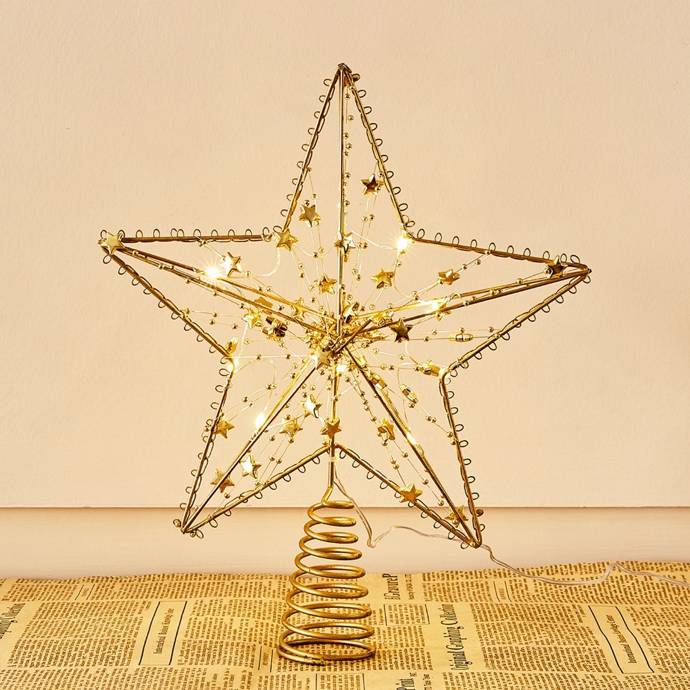 Gold/Silver LED Christmas Tree - огляд і ціна Star Tree Topper