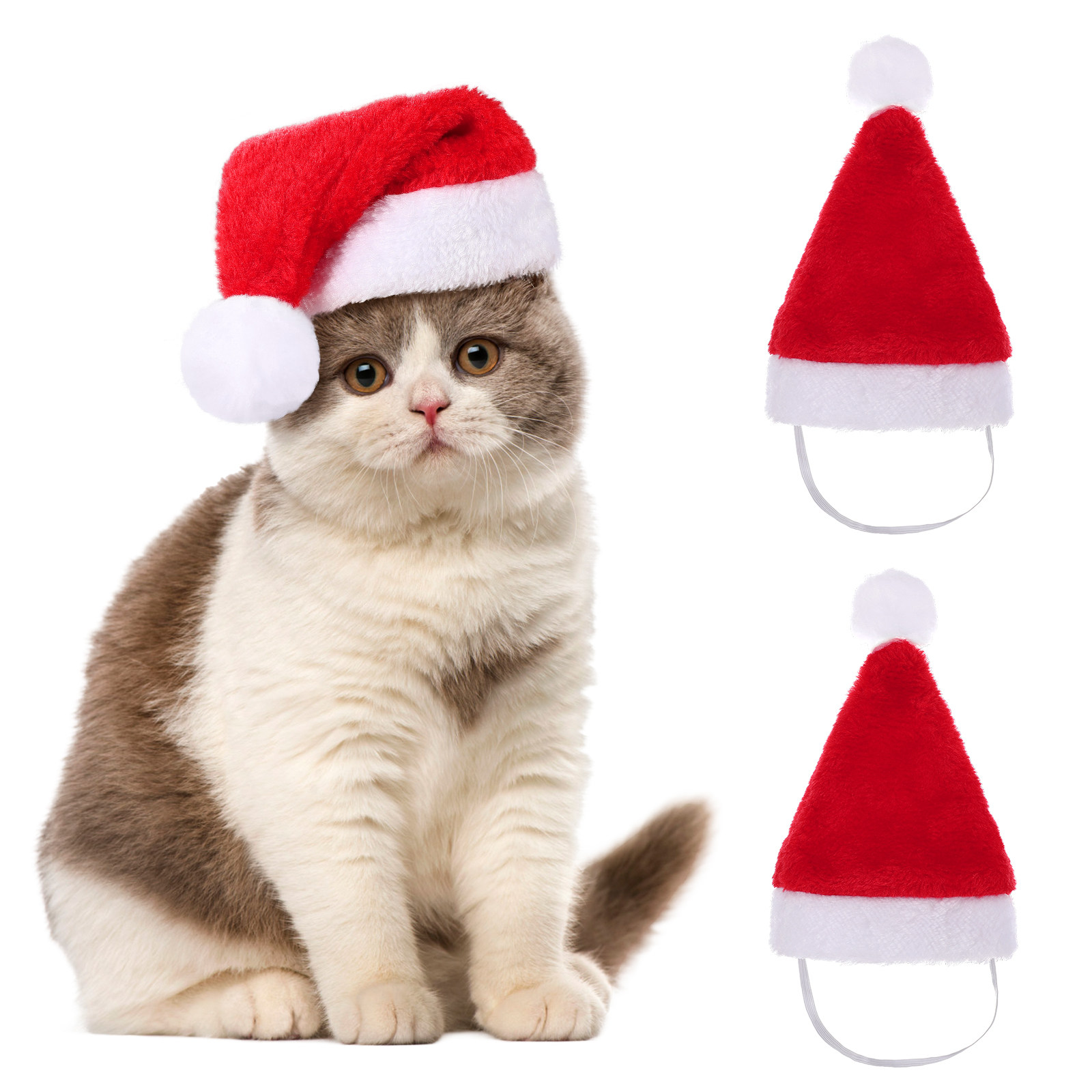 1-10PCS Luxury Soft Plush Chri - огляд і ціна Santa Hat Plush