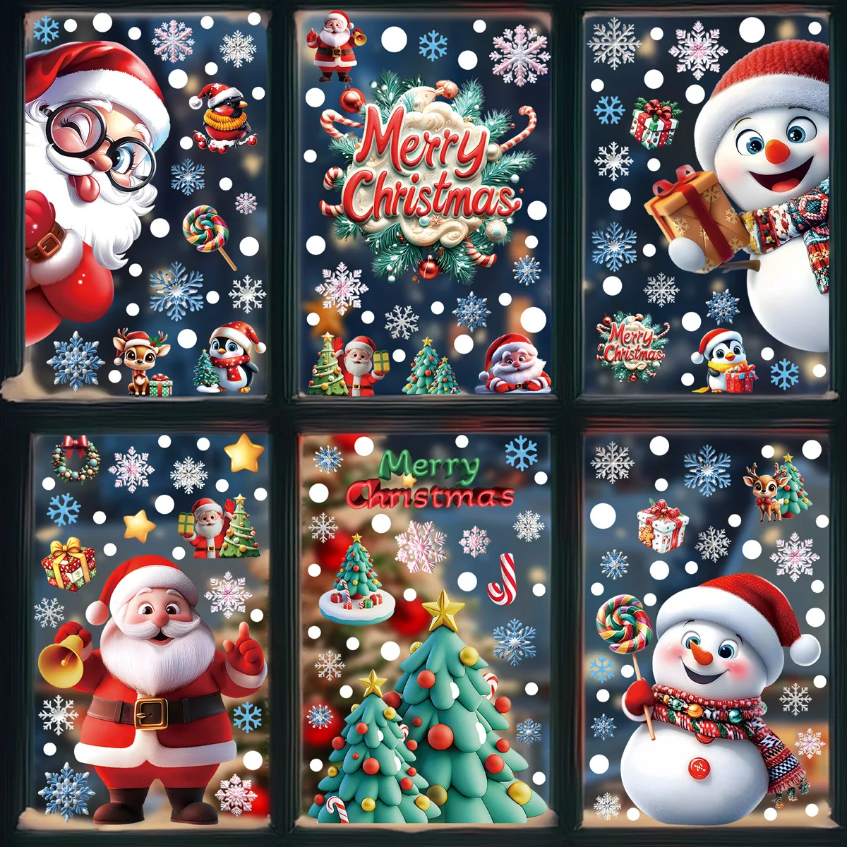 2025 Christmas Static Window C - огляд і ціна Snowflake Window Decal