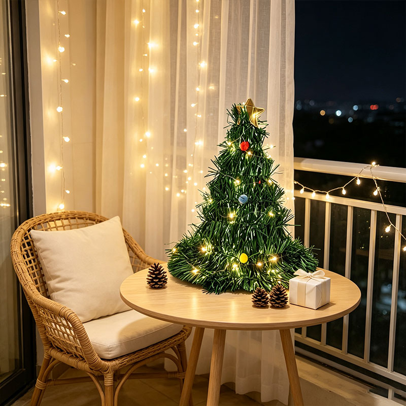 Foldable Green Tinsel Mini Chr - огляд і ціна Star Tree Topper